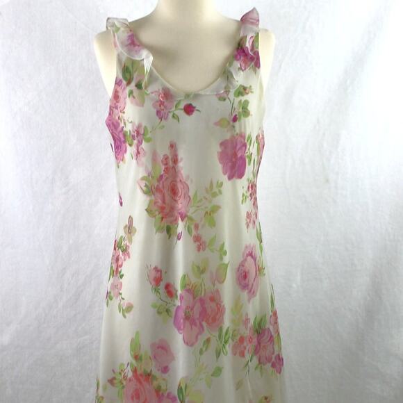 B. Moss Women's Vintage 90's Romantic Midi Slip Dress Size 10 or 8 - Picture 1 of 12